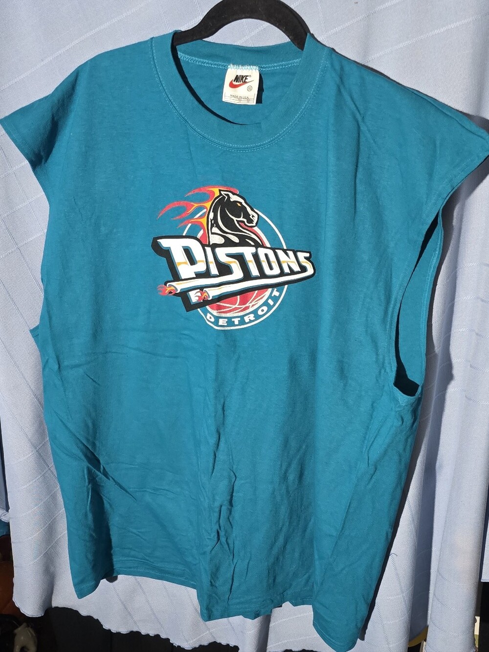 1990s Nike Teal Detroit Pistons Graphic Tank